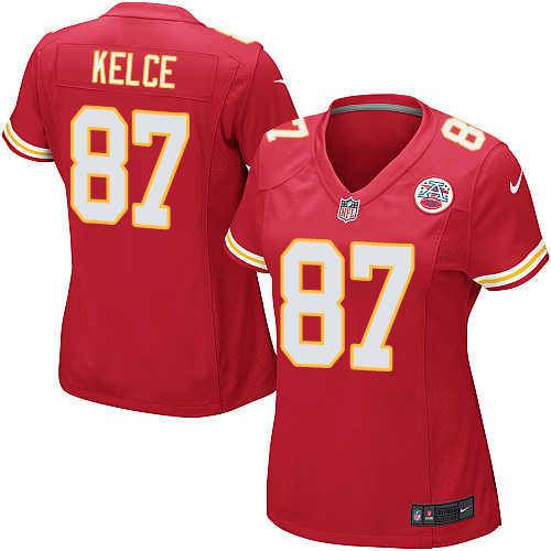 Women's Game Travis Kelce Nike Jersey Red Home - #87 NFL Kansas City Chiefs